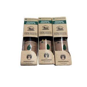 GuruNanda peppermint 100% Pure And Natural Essential Oil 0.5 oz. LOT OF 3